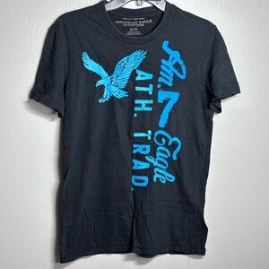 American Eagle Men Black Athletic Fit T-shirt Short Sleeve Size‎ XS.